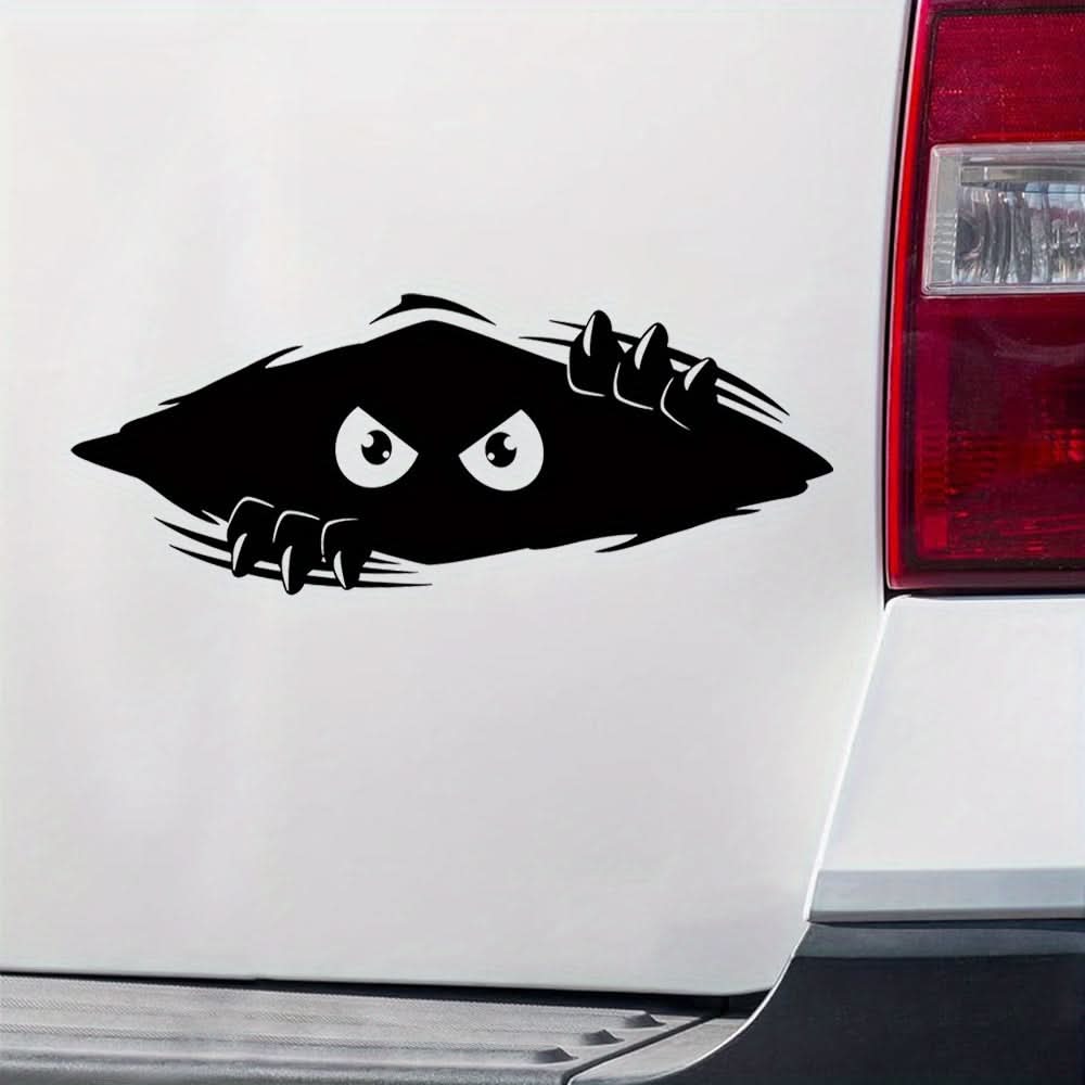 Funny Monster Car Decals – Large Black Bumper Stickers | Weatherproof