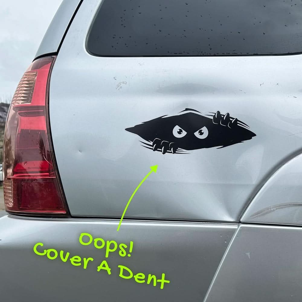 Funny Monster Car Decals – Large Black Bumper Stickers | Weatherproof