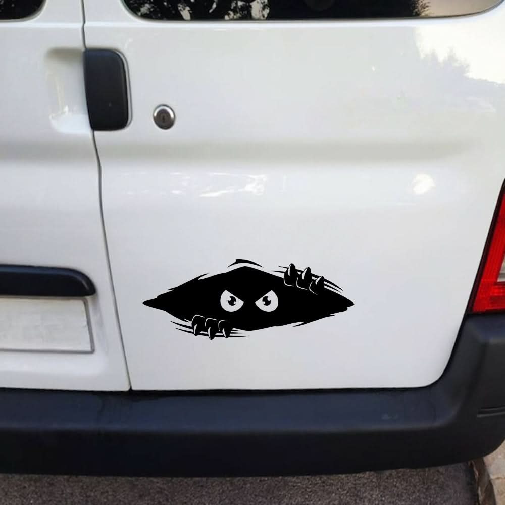 Funny Monster Car Decals – Large Black Bumper Stickers | Weatherproof