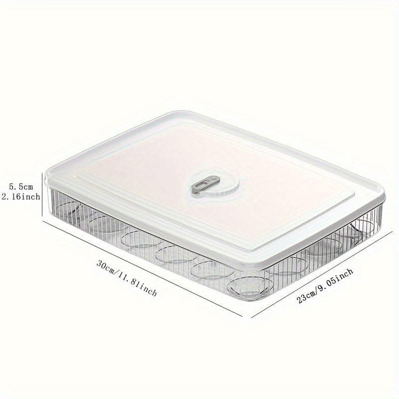 24-Compartment Refrigerator Egg Storage Container - Stackable & Fresh-Keeping