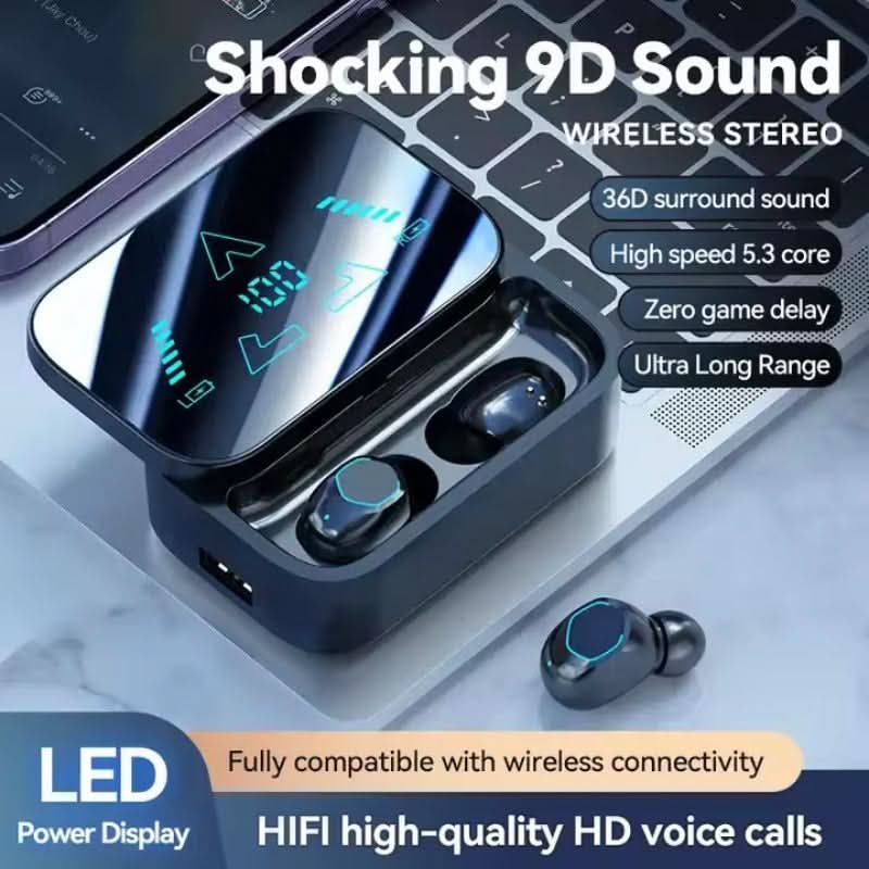 Wireless Earphones with Hi-Fi Sound, Noise Reduction