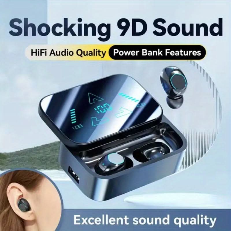 Wireless Earphones with Hi-Fi Sound, Noise Reduction