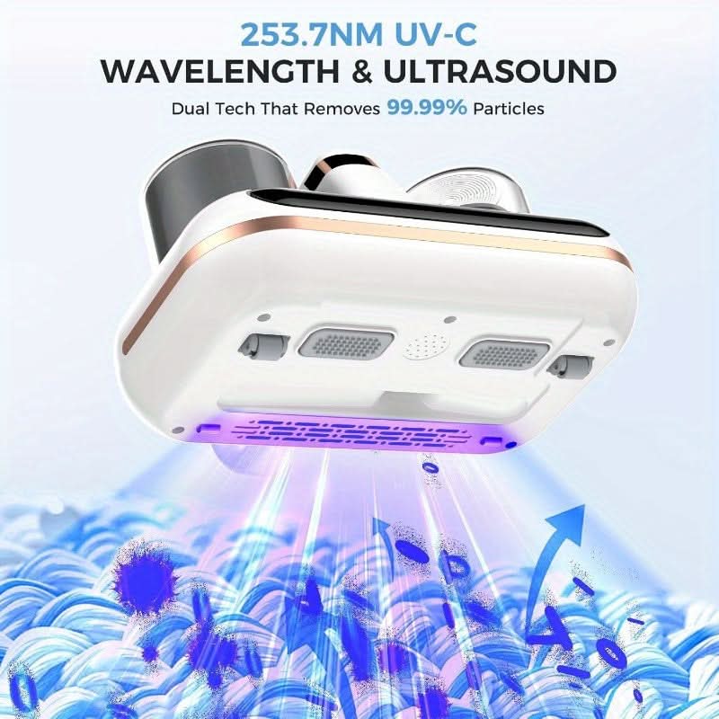 Cordless UV Sterilization Duster - Large Suction Bed & Sofa Brush