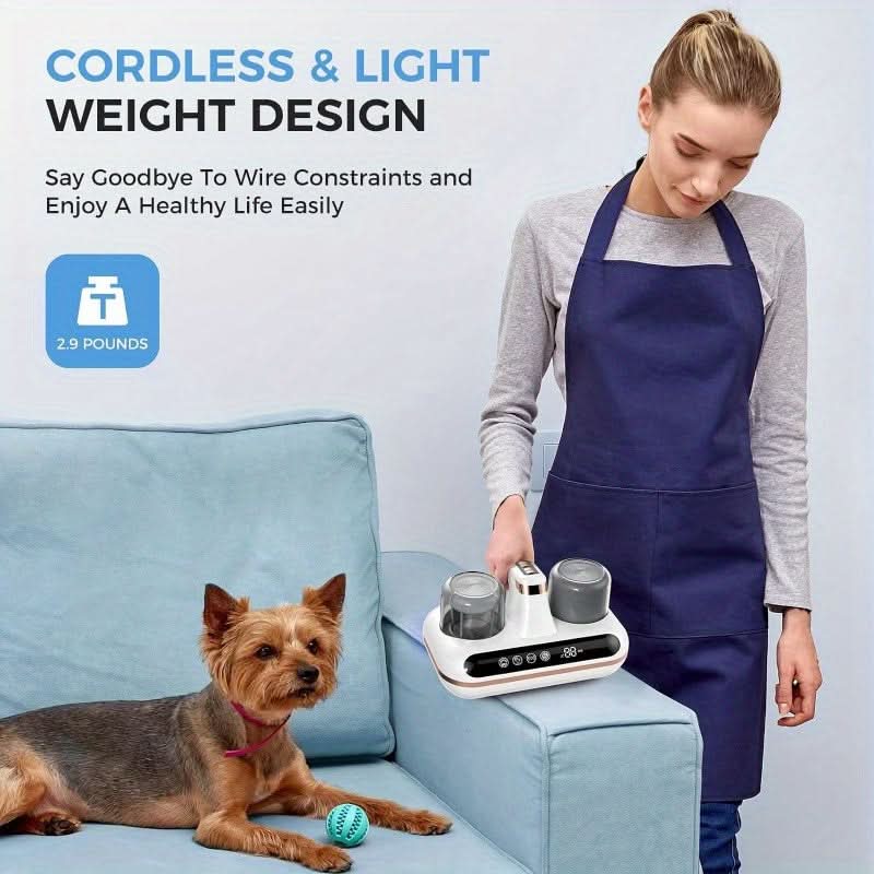 Cordless UV Sterilization Duster - Large Suction Bed & Sofa Brush