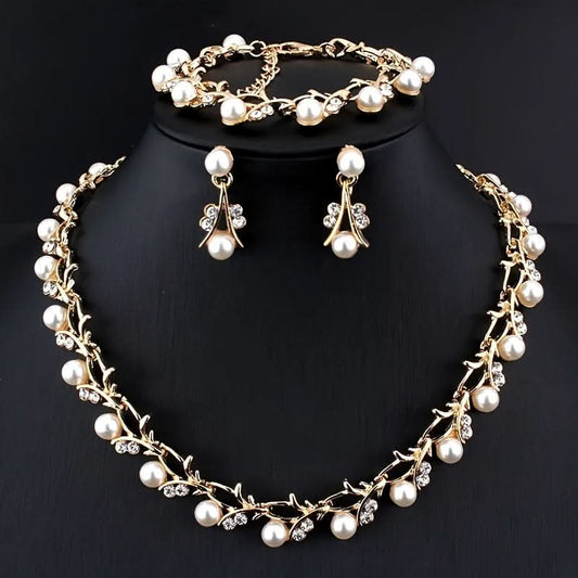 Elegant Imitation Pearl Jewelry Set – Bridal Accessory