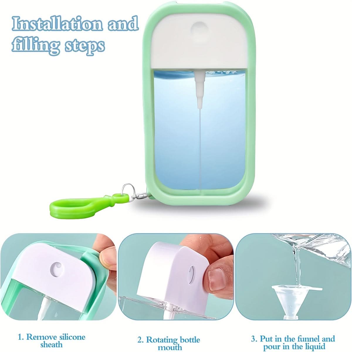 Card-Shaped Refillable Travel Spray Bottles