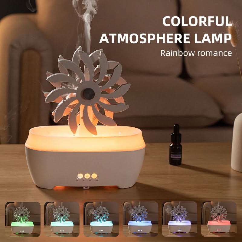 Raindrop Windmill Essential Oil Diffuser – Ultrasonic Aromatherapy Humidifier