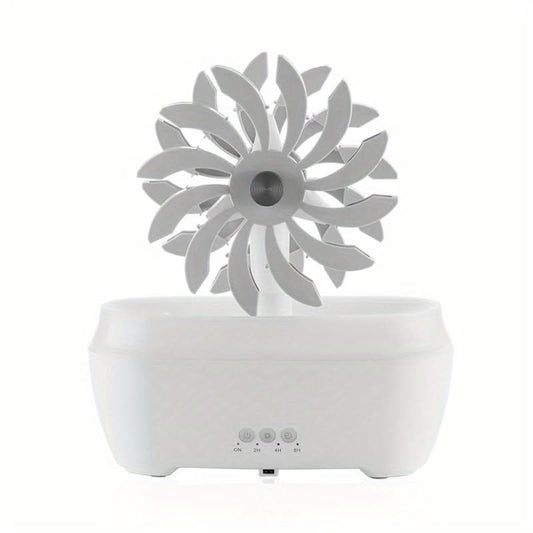 Raindrop Windmill Essential Oil Diffuser – Ultrasonic Aromatherapy Humidifier