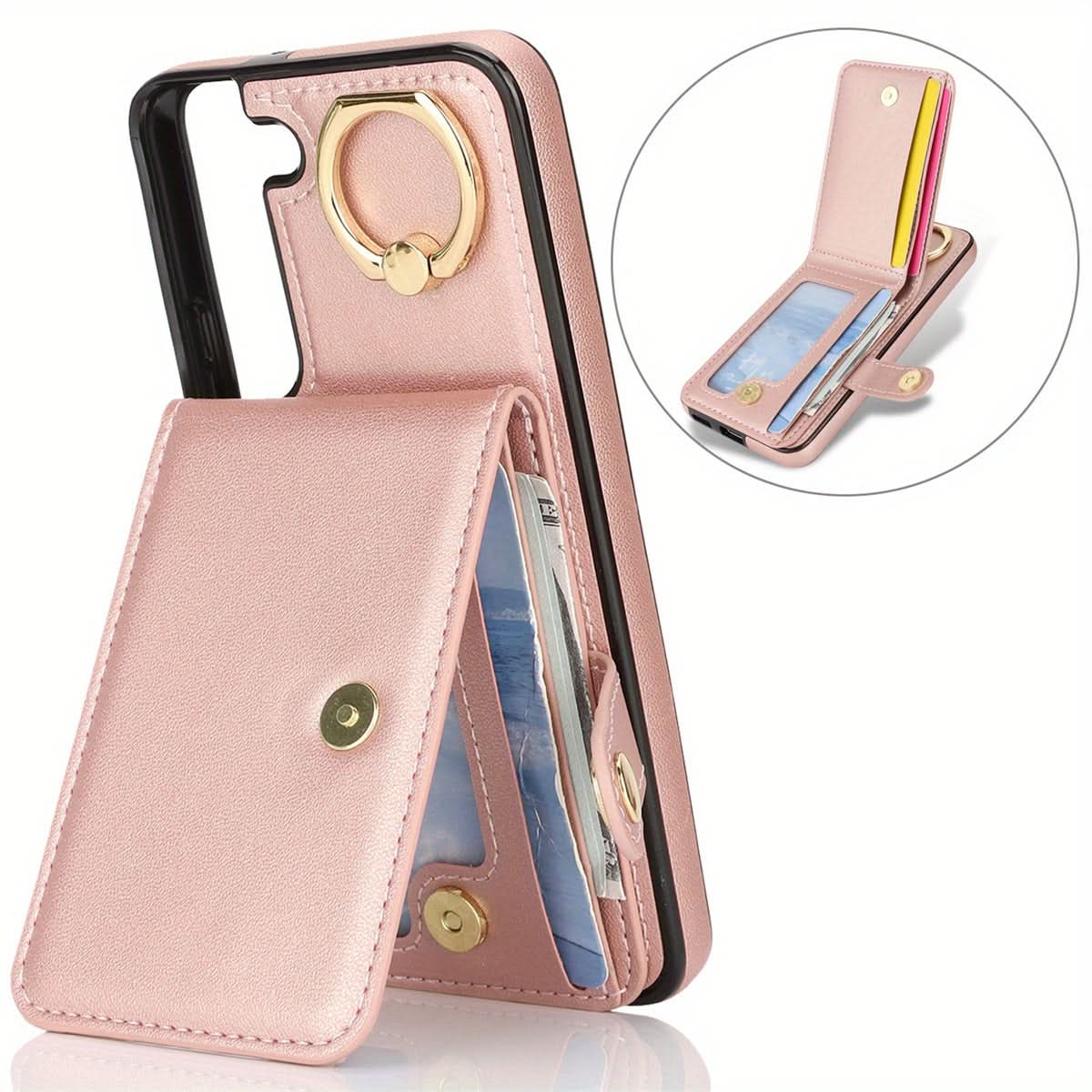 Samsung Galaxy Wallet Case with Ring Holder