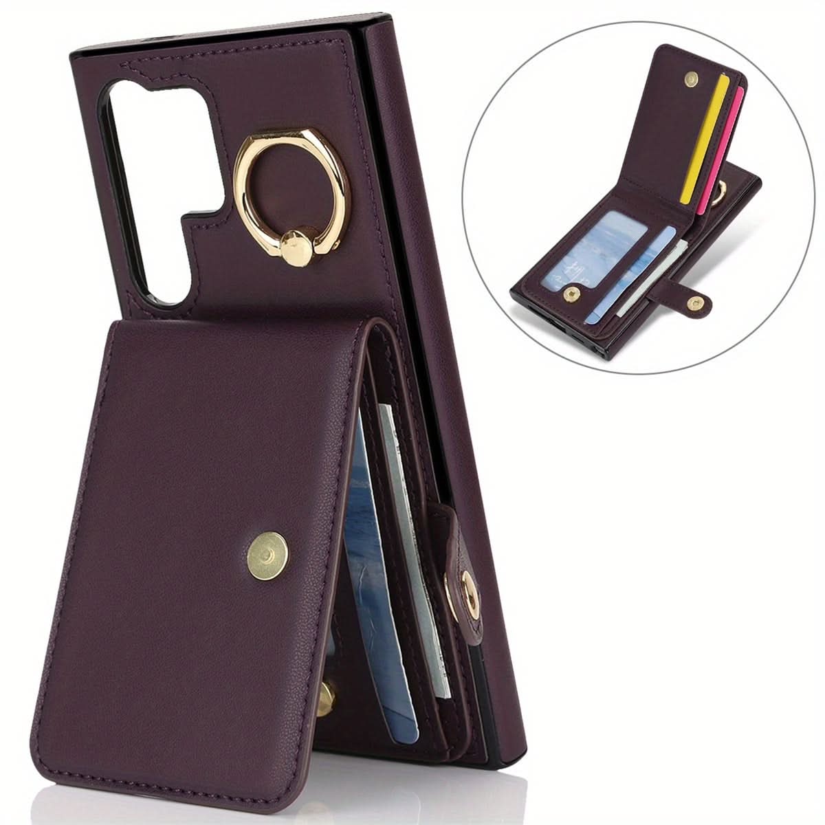 Samsung Galaxy Wallet Case with Ring Holder