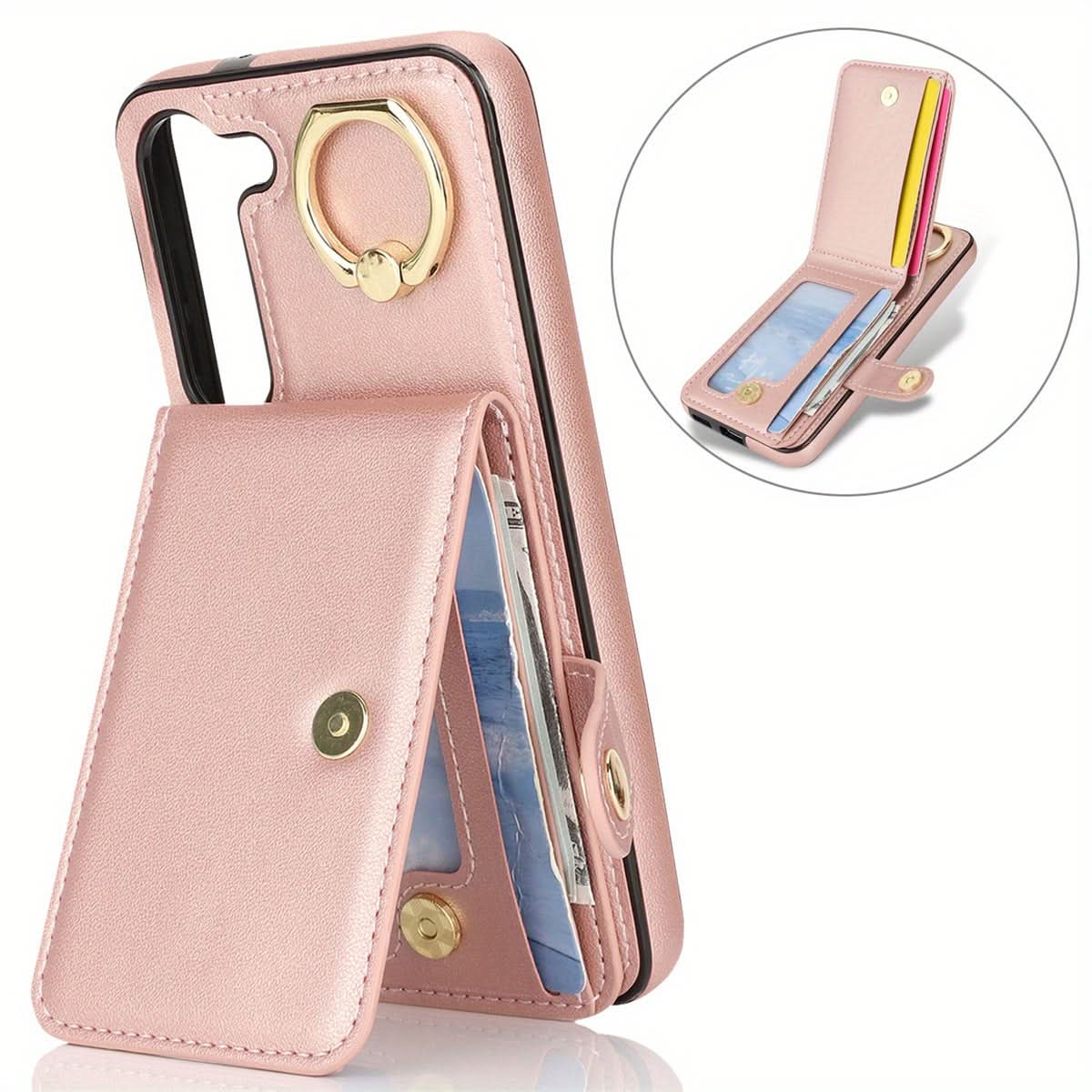 Samsung Galaxy Wallet Case with Ring Holder