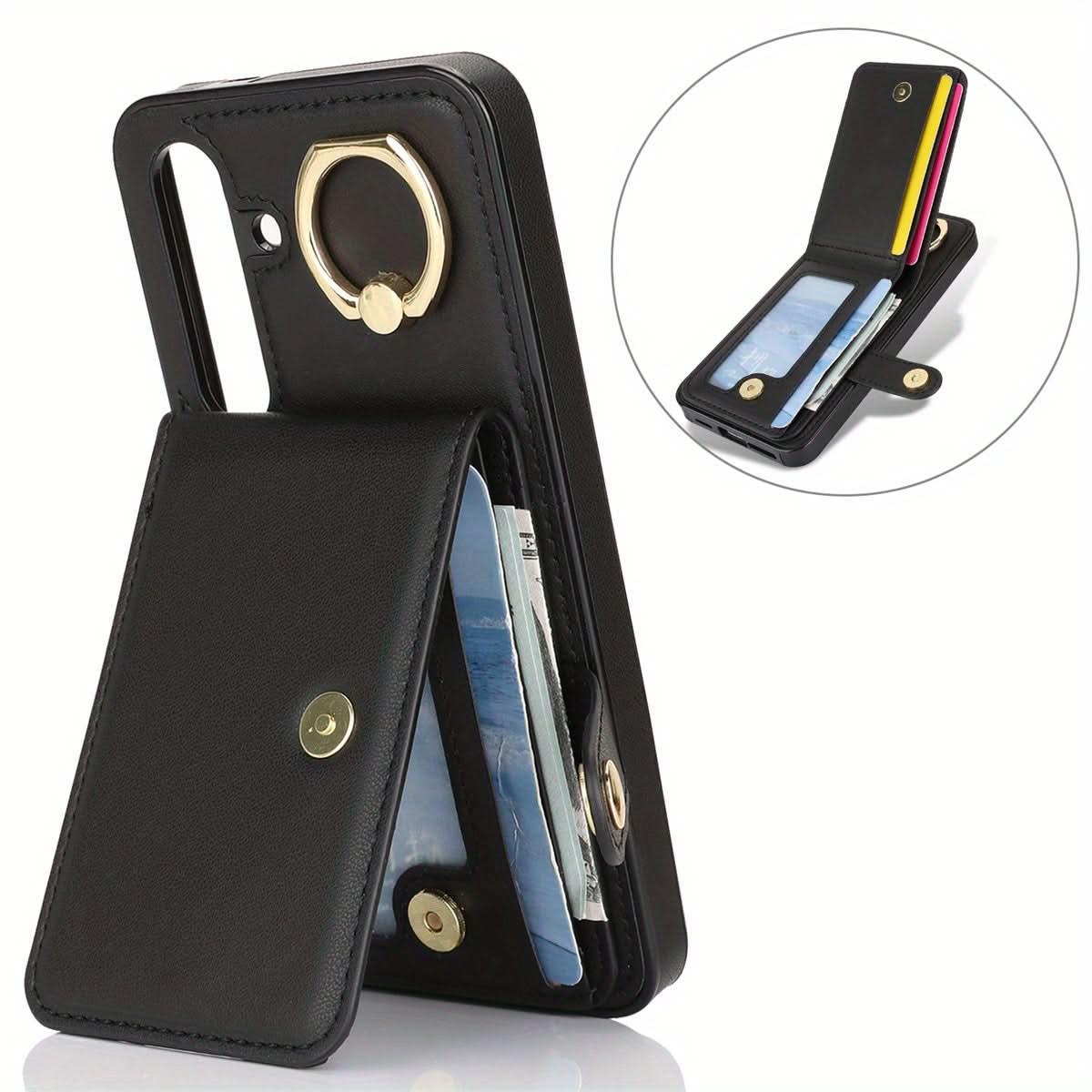 Samsung Galaxy Wallet Case with Ring Holder