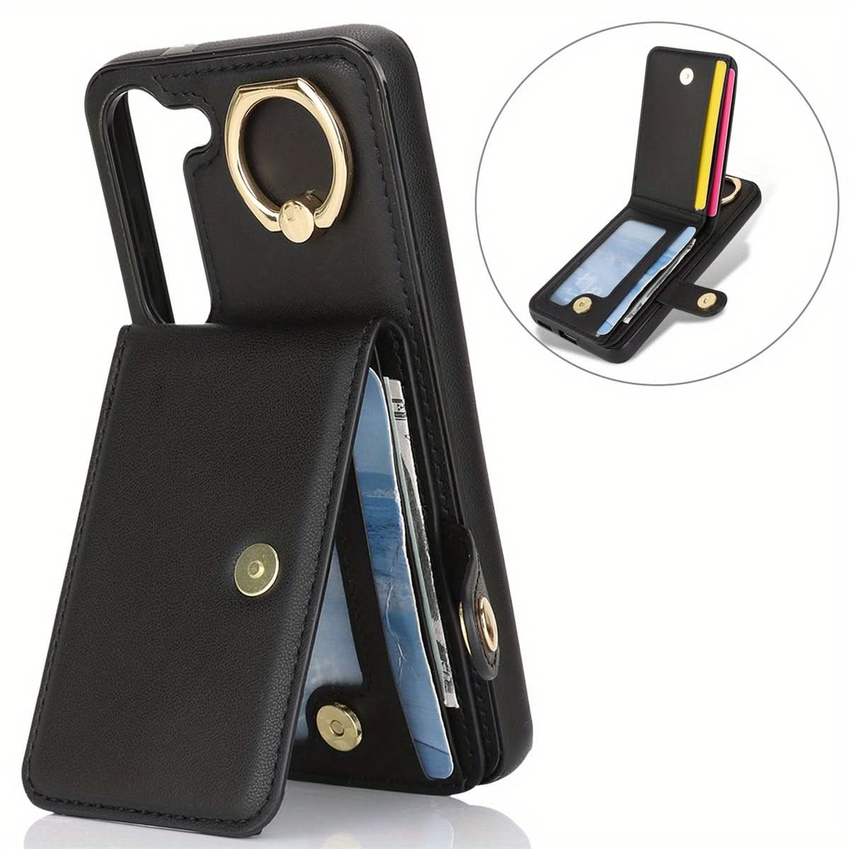 Samsung Galaxy Wallet Case with Ring Holder