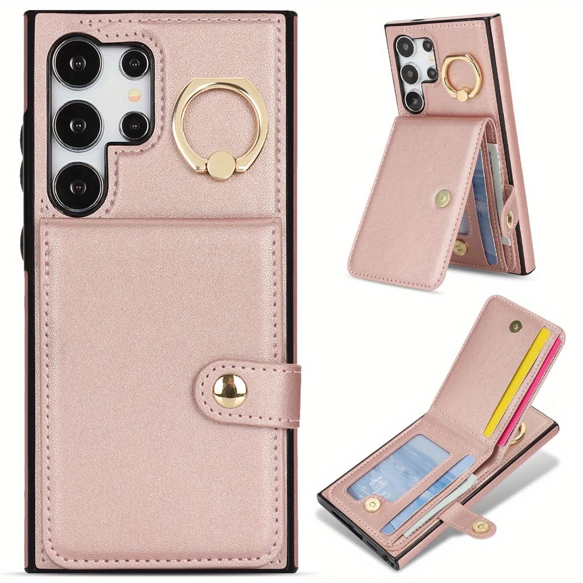 Samsung Galaxy Wallet Case with Ring Holder