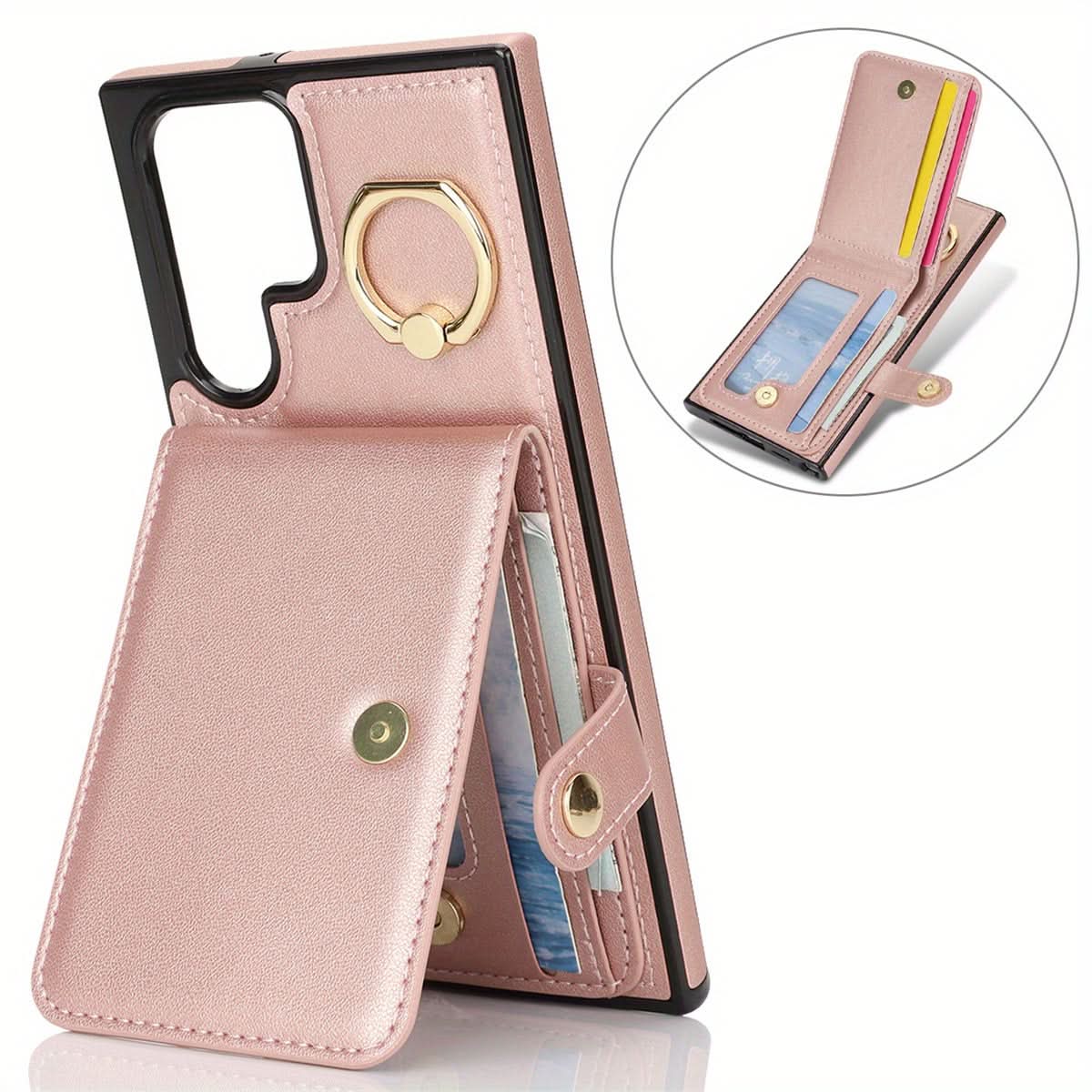 Samsung Galaxy Wallet Case with Ring Holder
