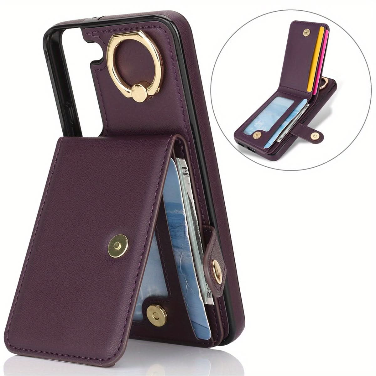 Samsung Galaxy Wallet Case with Ring Holder