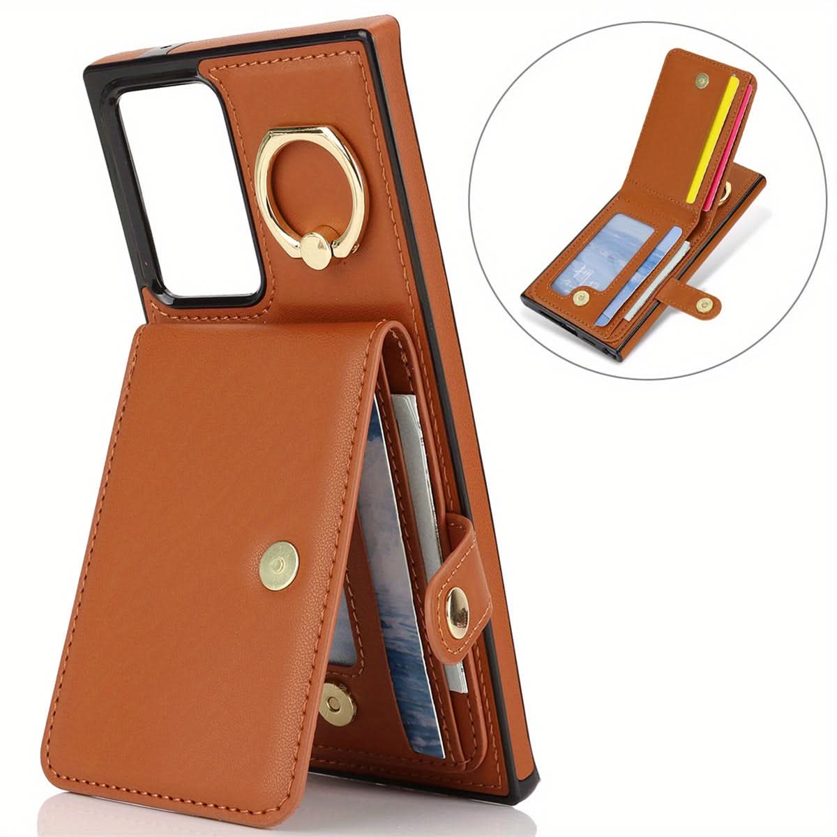 Samsung Galaxy Wallet Case with Ring Holder
