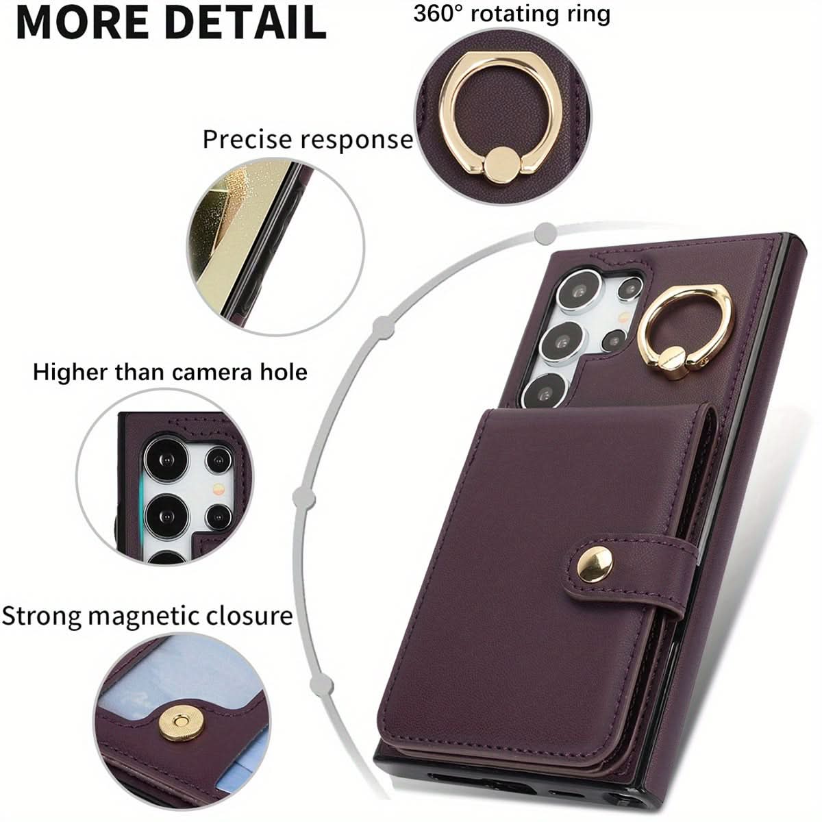 Samsung Galaxy Wallet Case with Ring Holder
