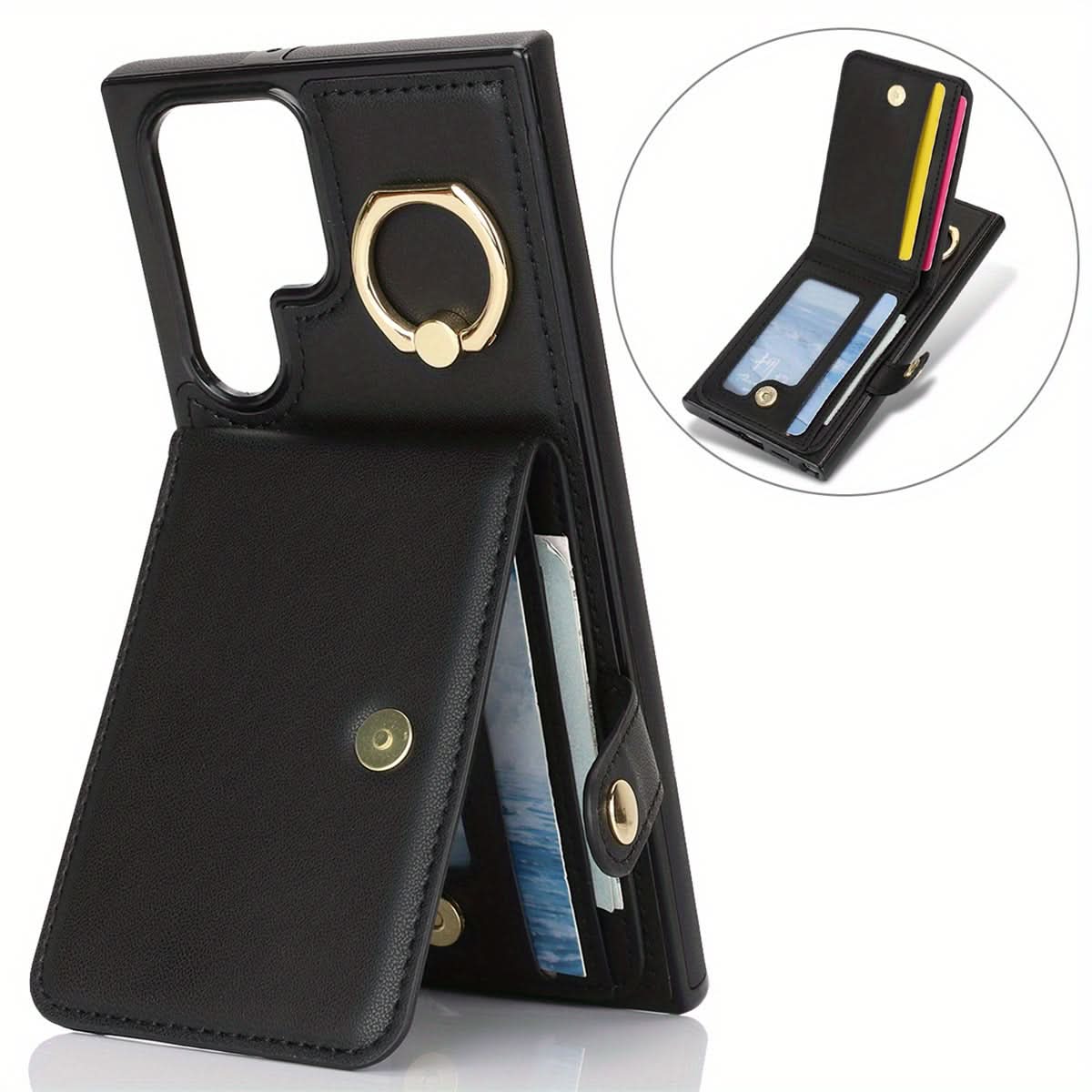 Samsung Galaxy Wallet Case with Ring Holder