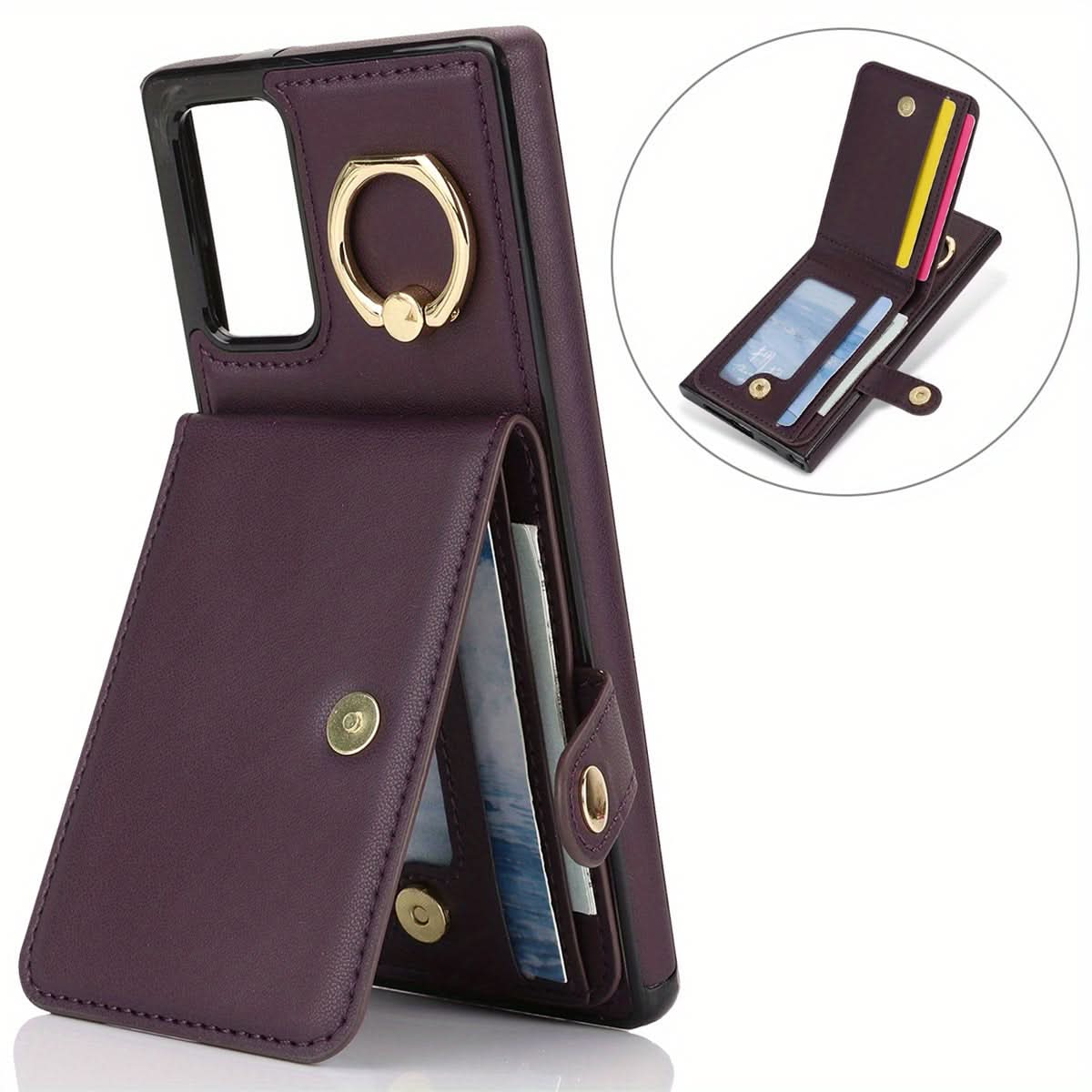 Samsung Galaxy Wallet Case with Ring Holder