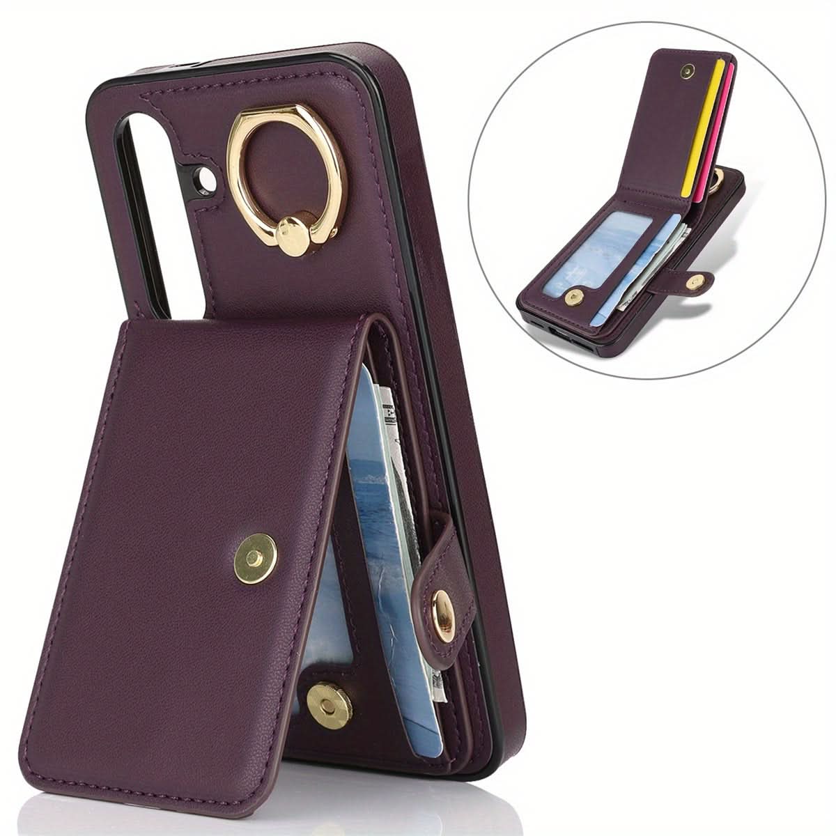 Samsung Galaxy Wallet Case with Ring Holder