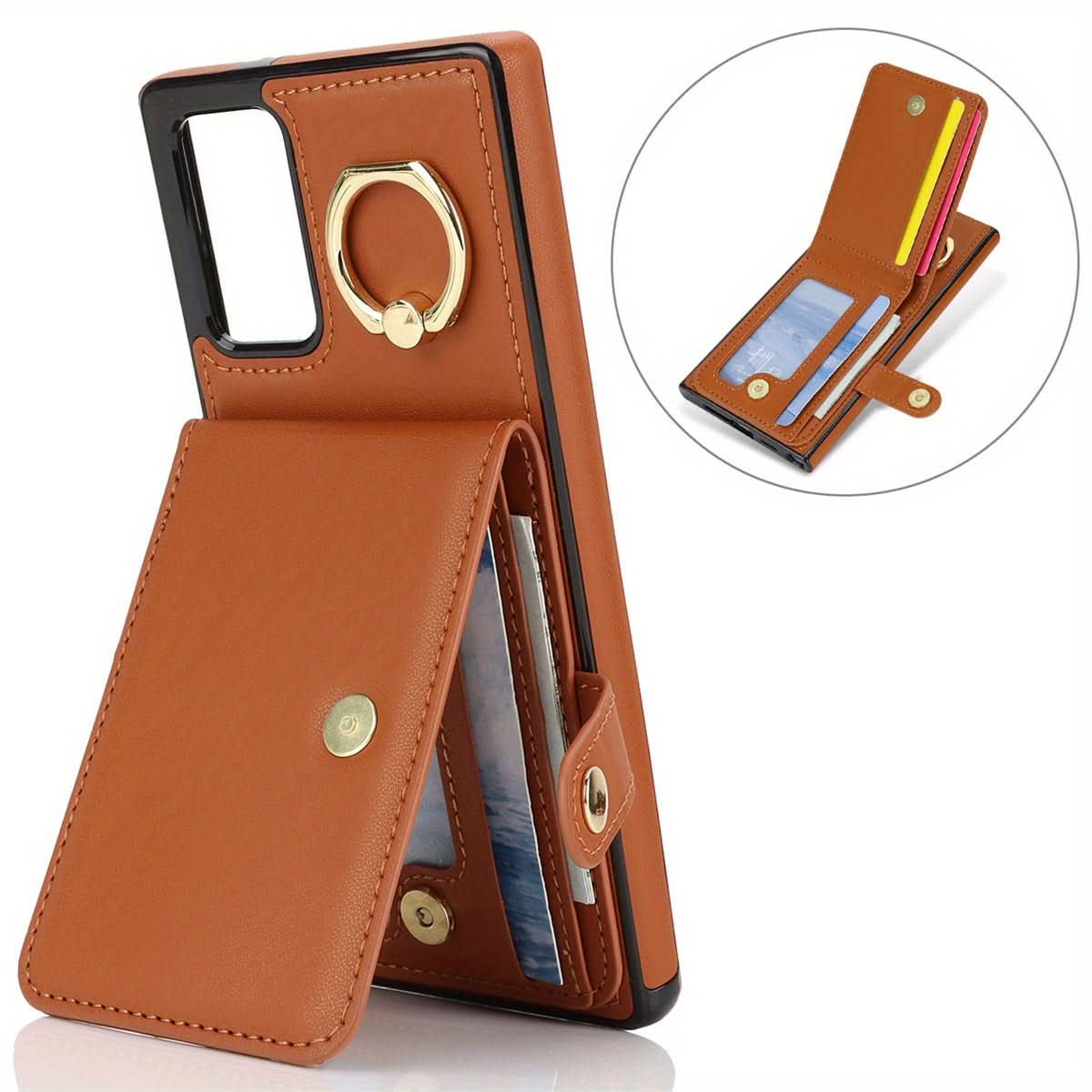 Samsung Galaxy Wallet Case with Ring Holder