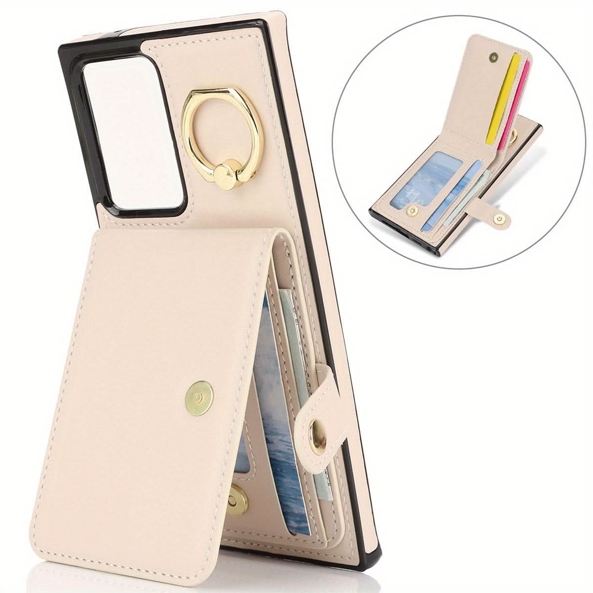 Samsung Galaxy Wallet Case with Ring Holder
