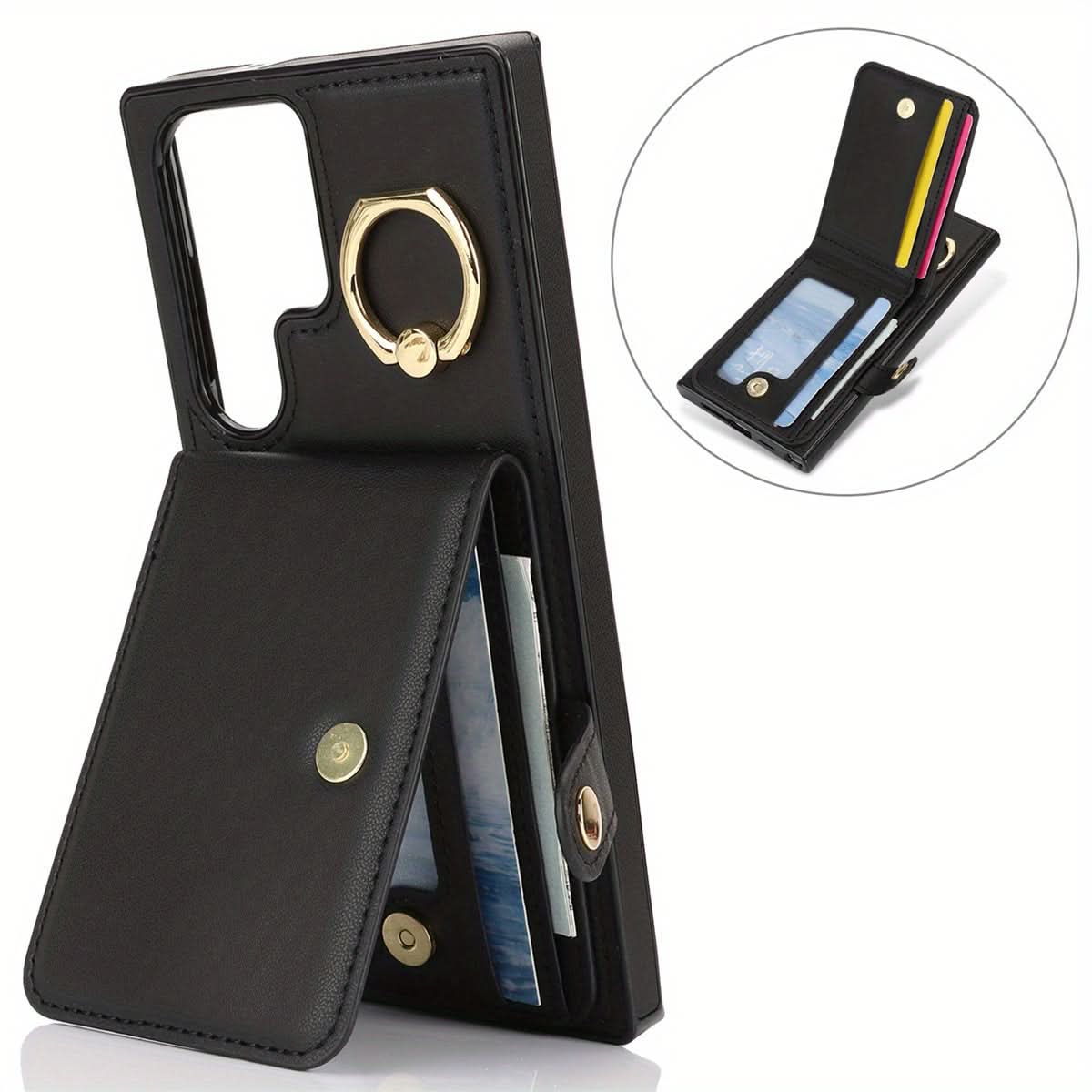Samsung Galaxy Wallet Case with Ring Holder