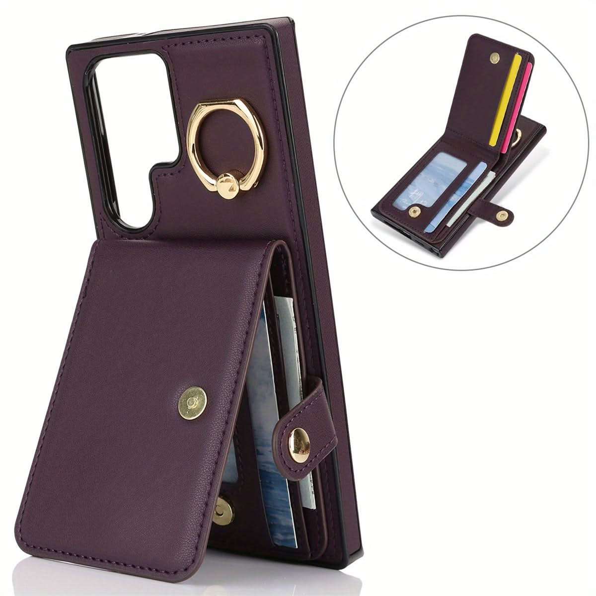Samsung Galaxy Wallet Case with Ring Holder
