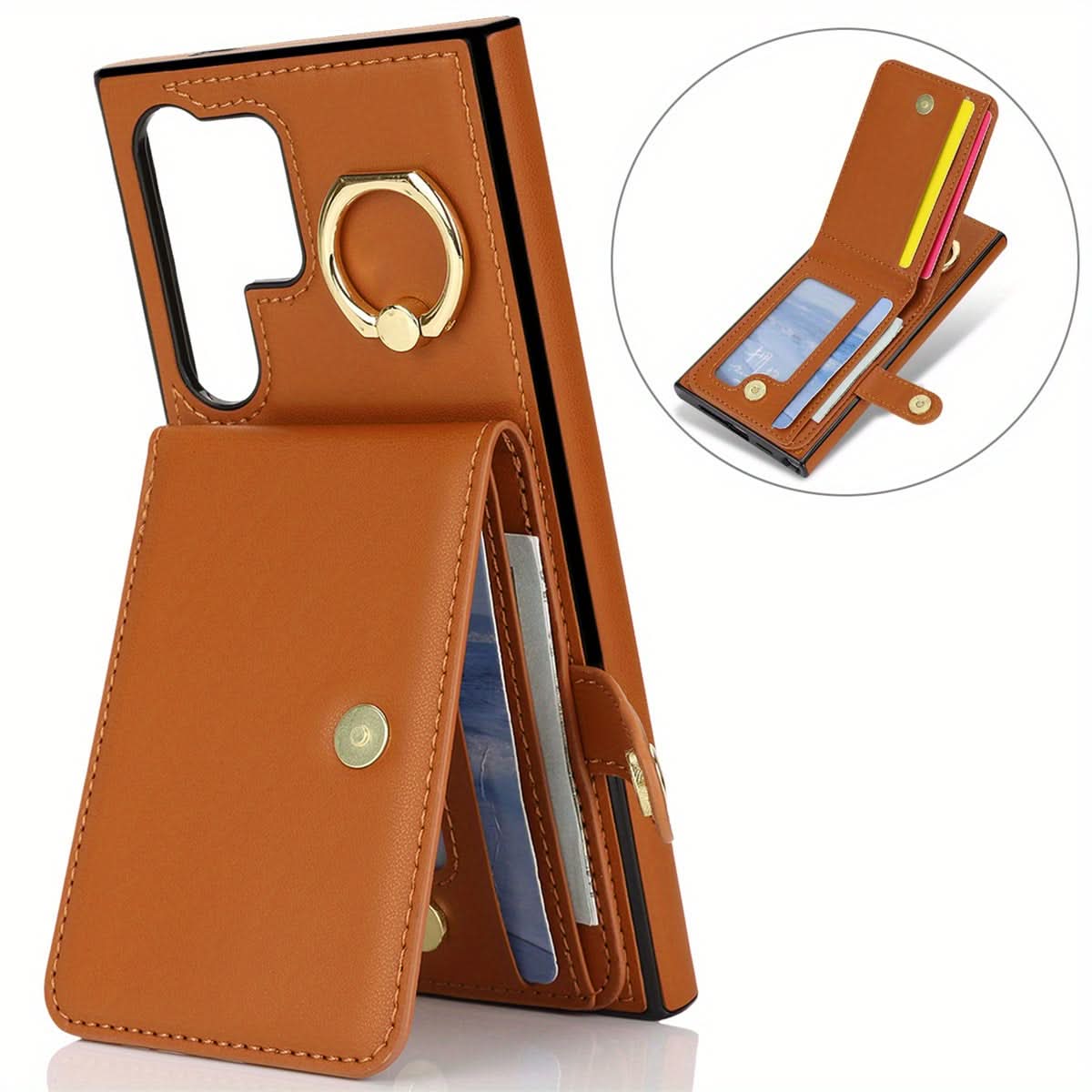 Samsung Galaxy Wallet Case with Ring Holder