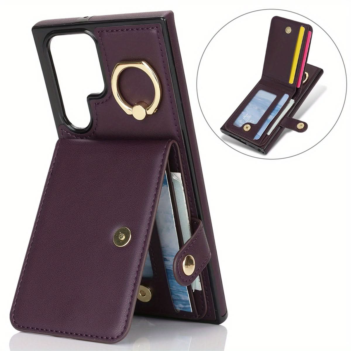 Samsung Galaxy Wallet Case with Ring Holder