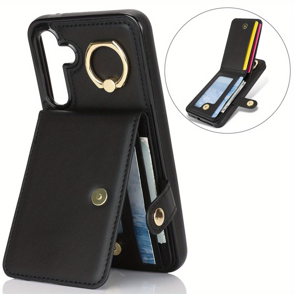 Samsung Galaxy Wallet Case with Ring Holder