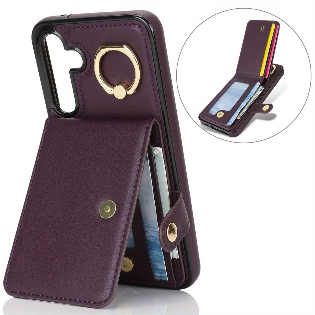 Samsung Galaxy Wallet Case with Ring Holder