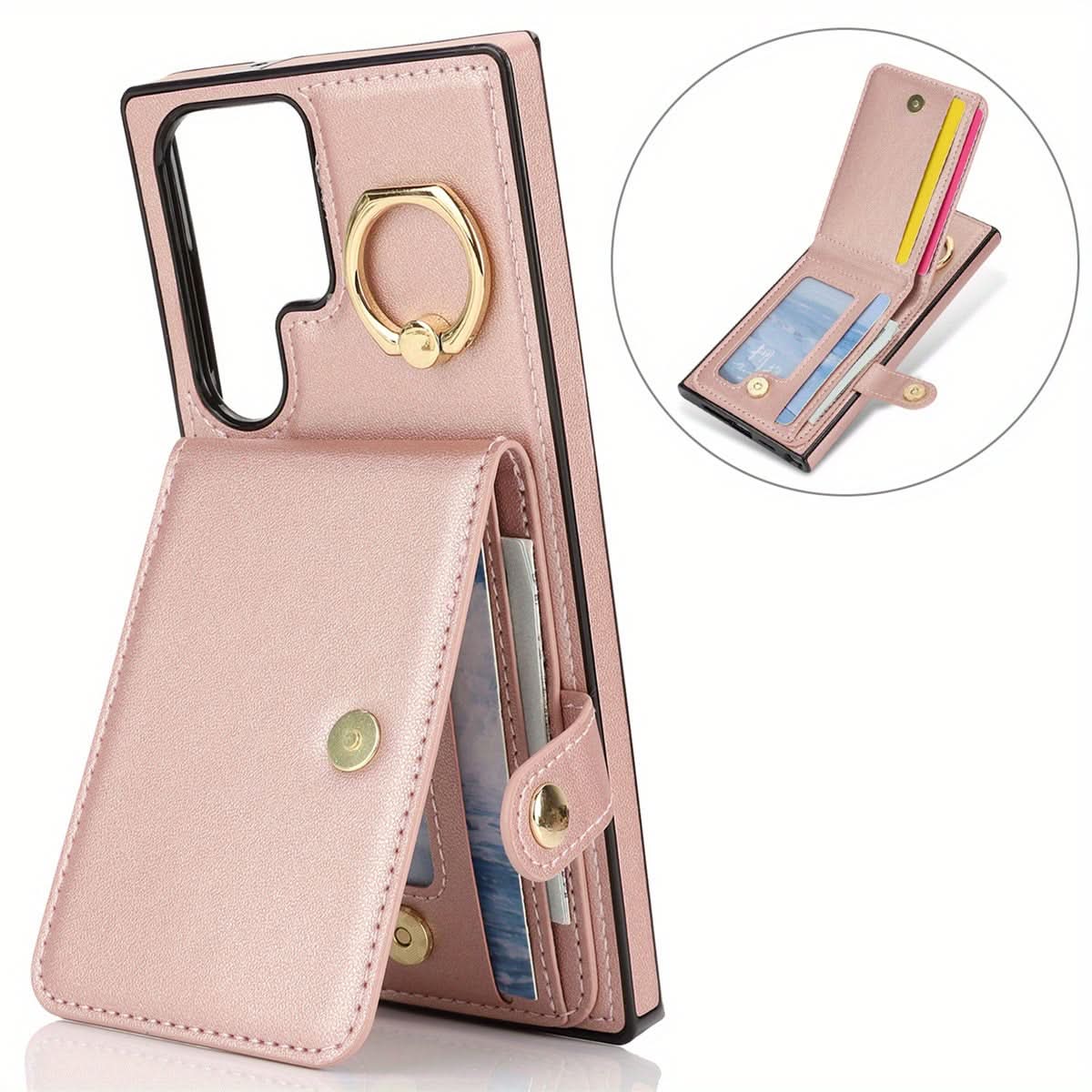 Samsung Galaxy Wallet Case with Ring Holder