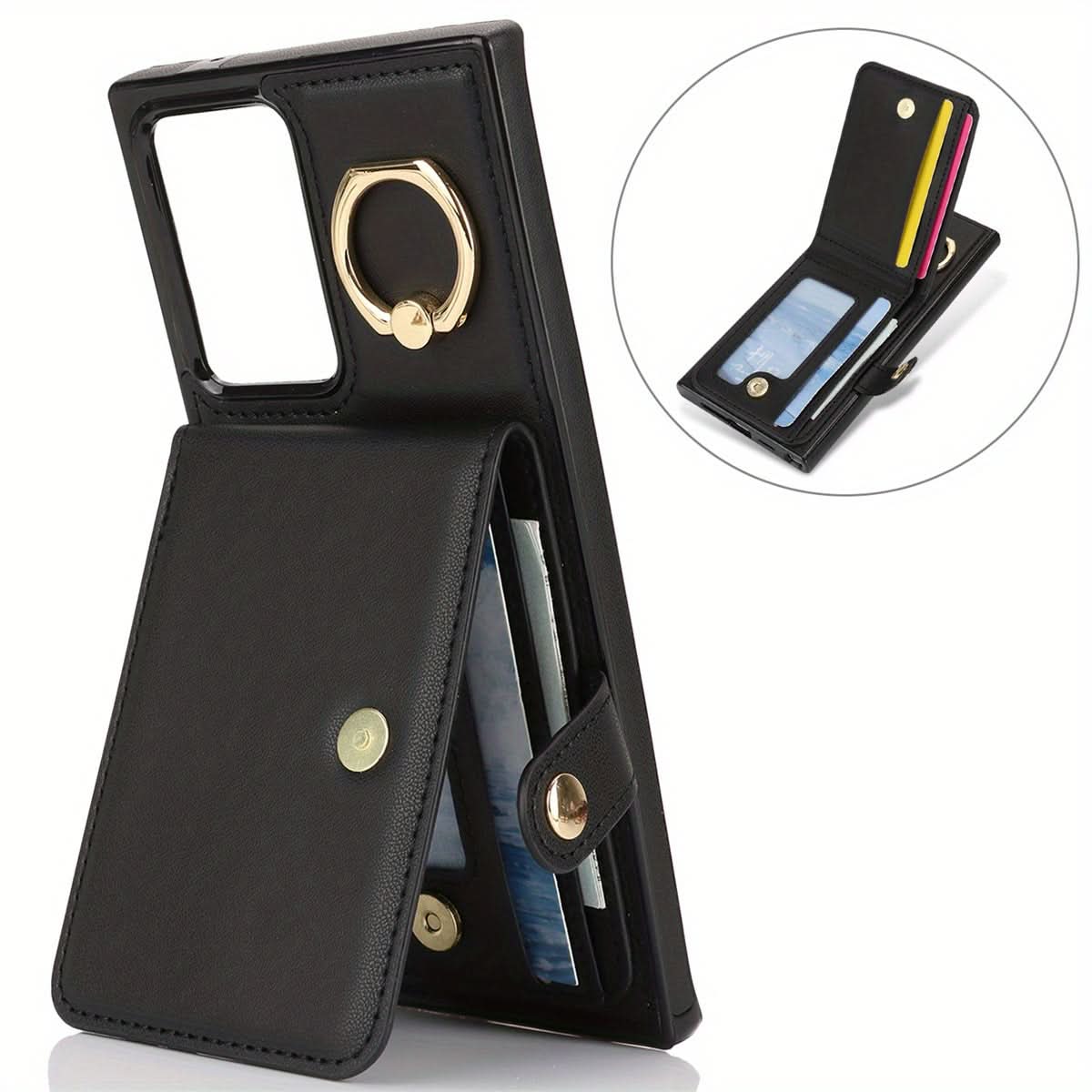 Samsung Galaxy Wallet Case with Ring Holder