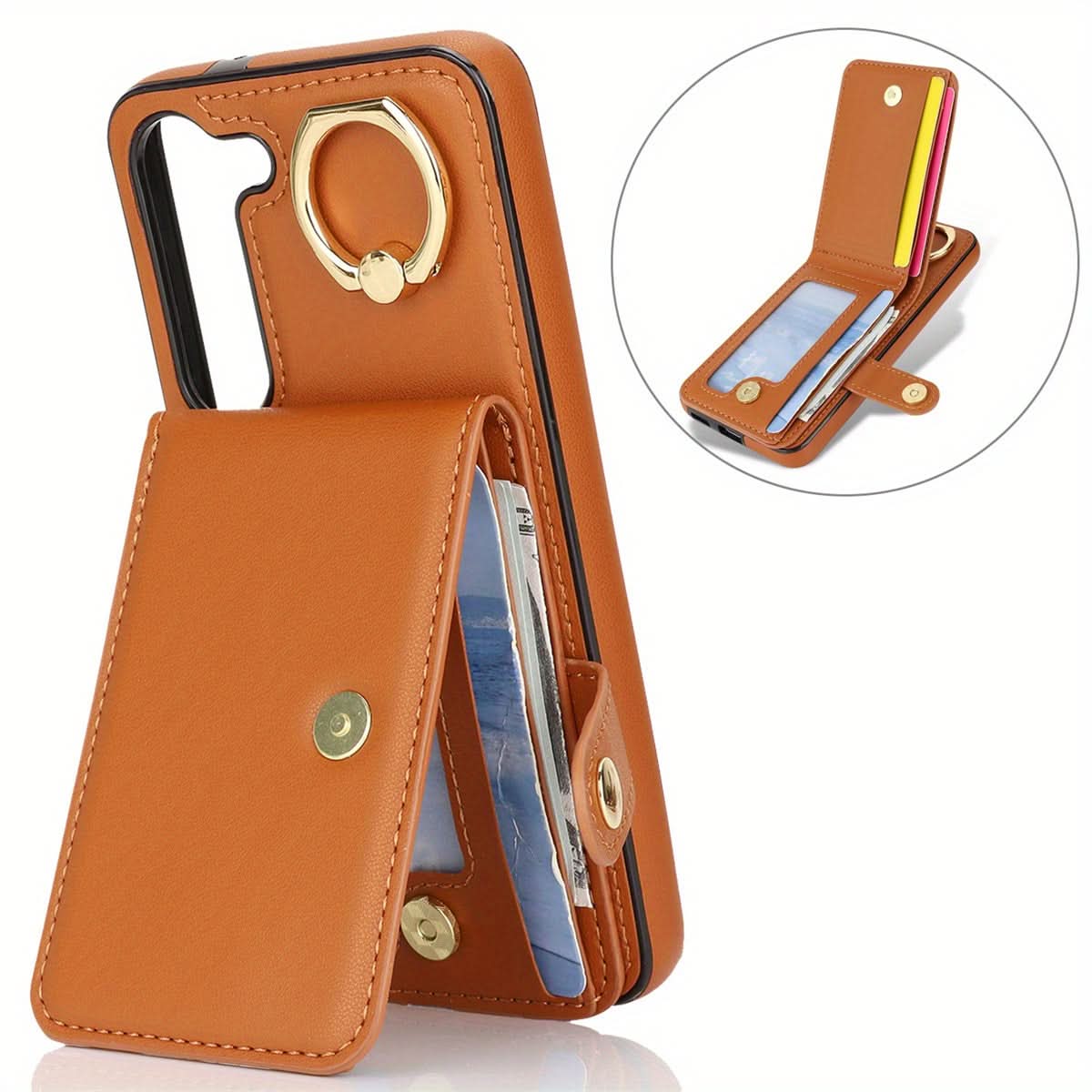 Samsung Galaxy Wallet Case with Ring Holder