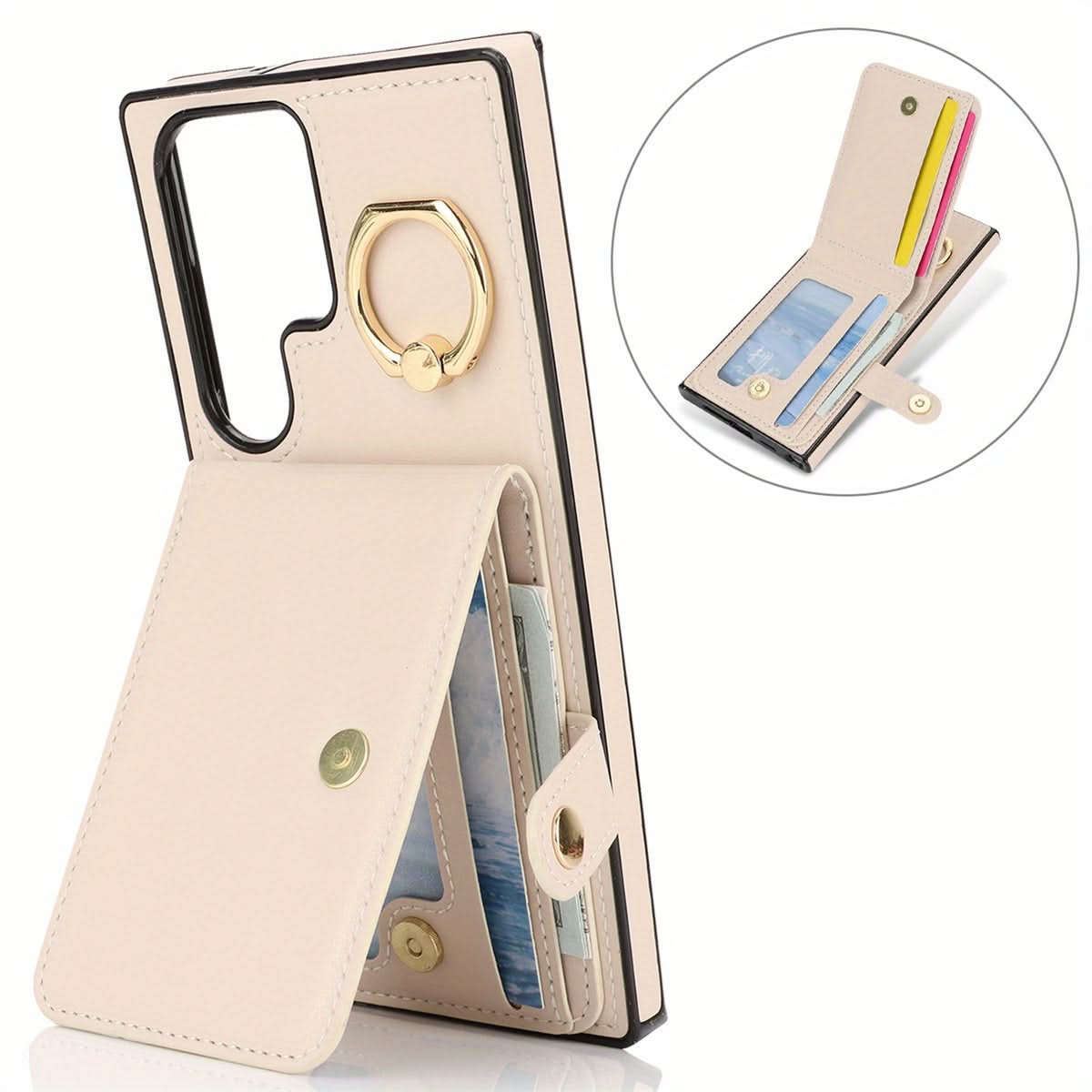 Samsung Galaxy Wallet Case with Ring Holder