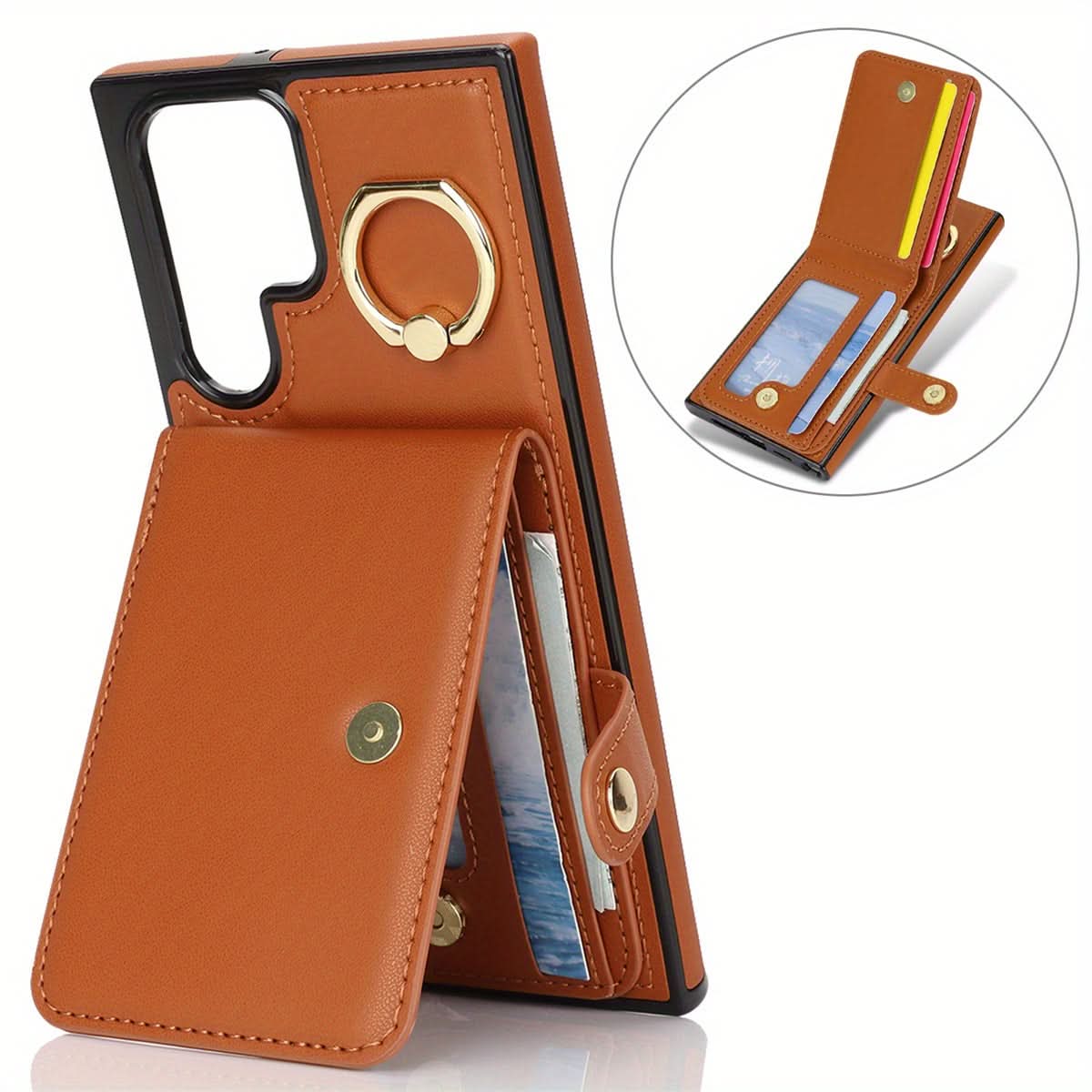 Samsung Galaxy Wallet Case with Ring Holder