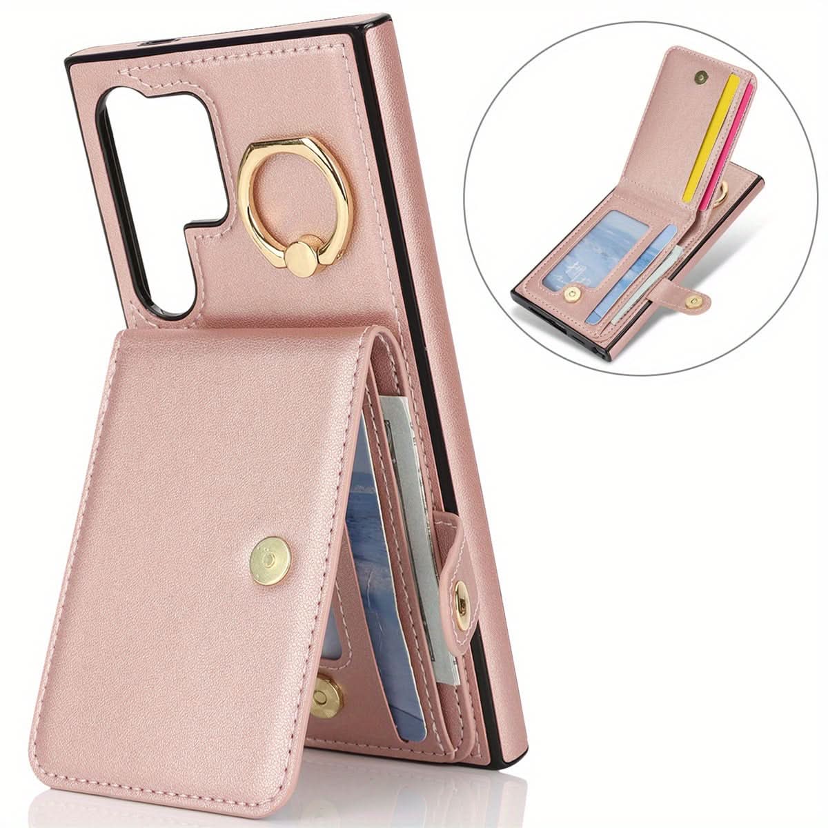 Samsung Galaxy Wallet Case with Ring Holder
