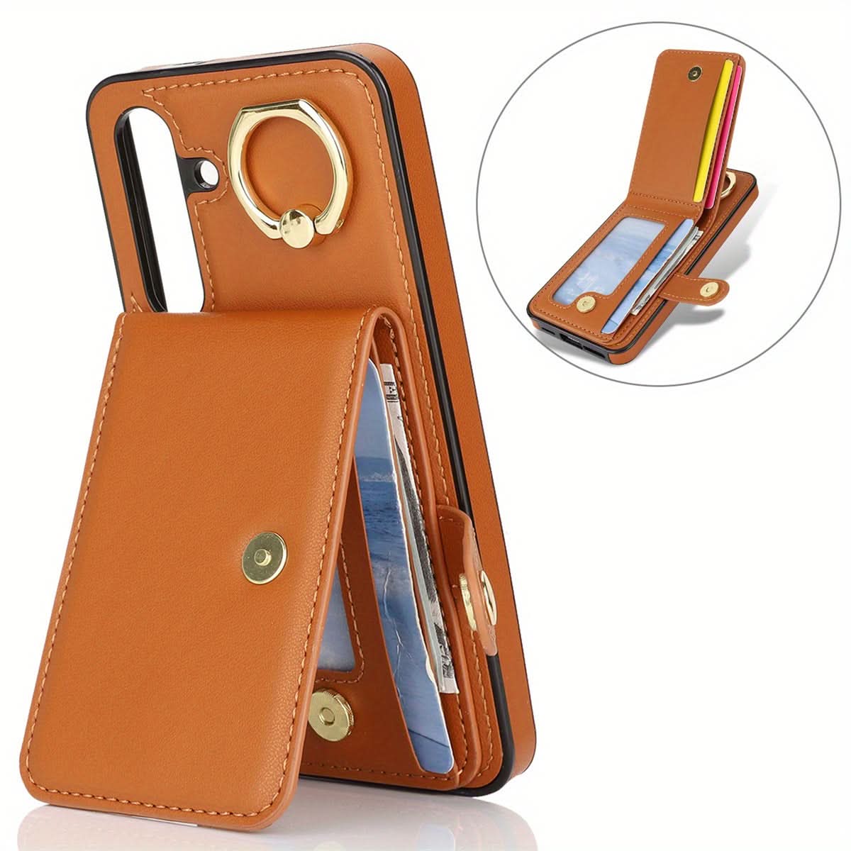Samsung Galaxy Wallet Case with Ring Holder