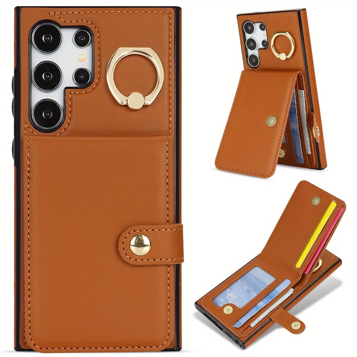 Samsung Galaxy Wallet Case with Ring Holder