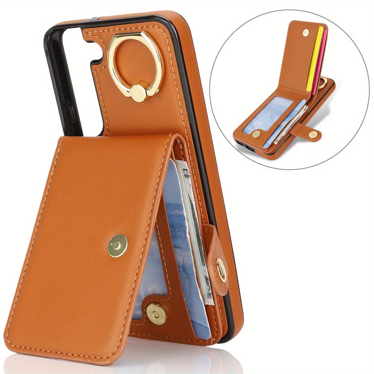Samsung Galaxy Wallet Case with Ring Holder