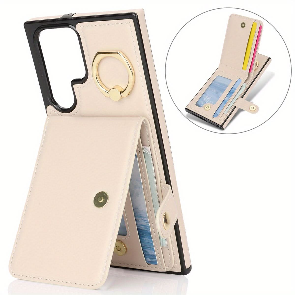 Samsung Galaxy Wallet Case with Ring Holder
