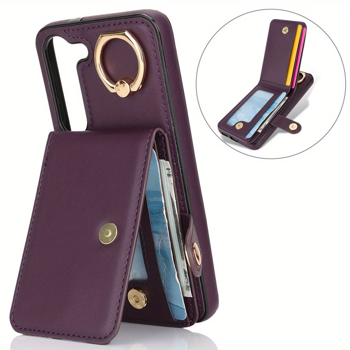 Samsung Galaxy Wallet Case with Ring Holder