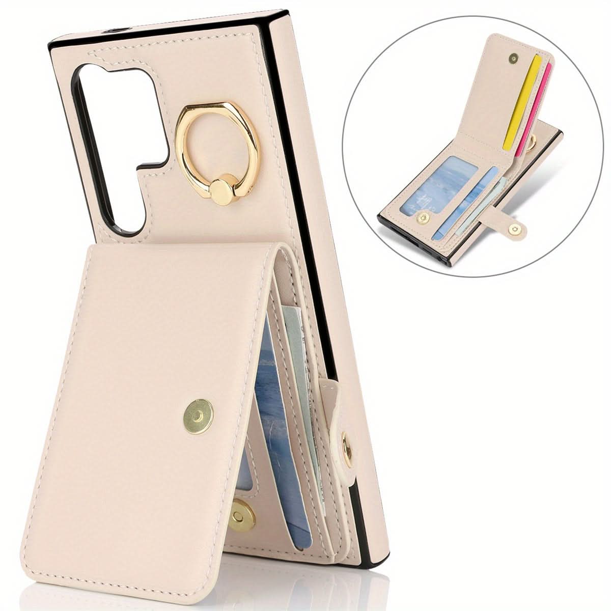Samsung Galaxy Wallet Case with Ring Holder