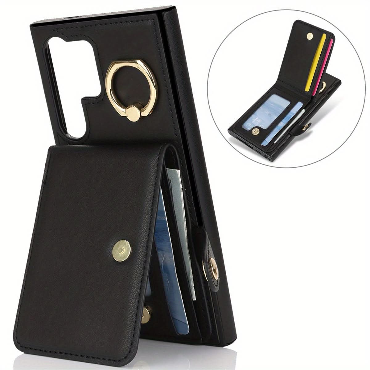 Samsung Galaxy Wallet Case with Ring Holder