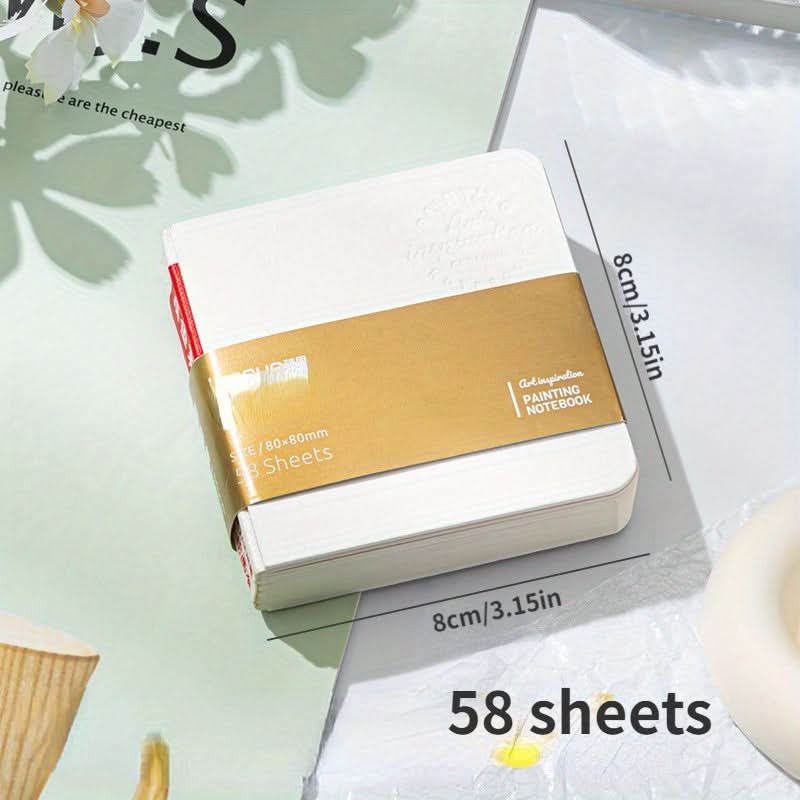 Portable Mini Watercolor Paint Box – Acrylic Travel Palette with Ledger