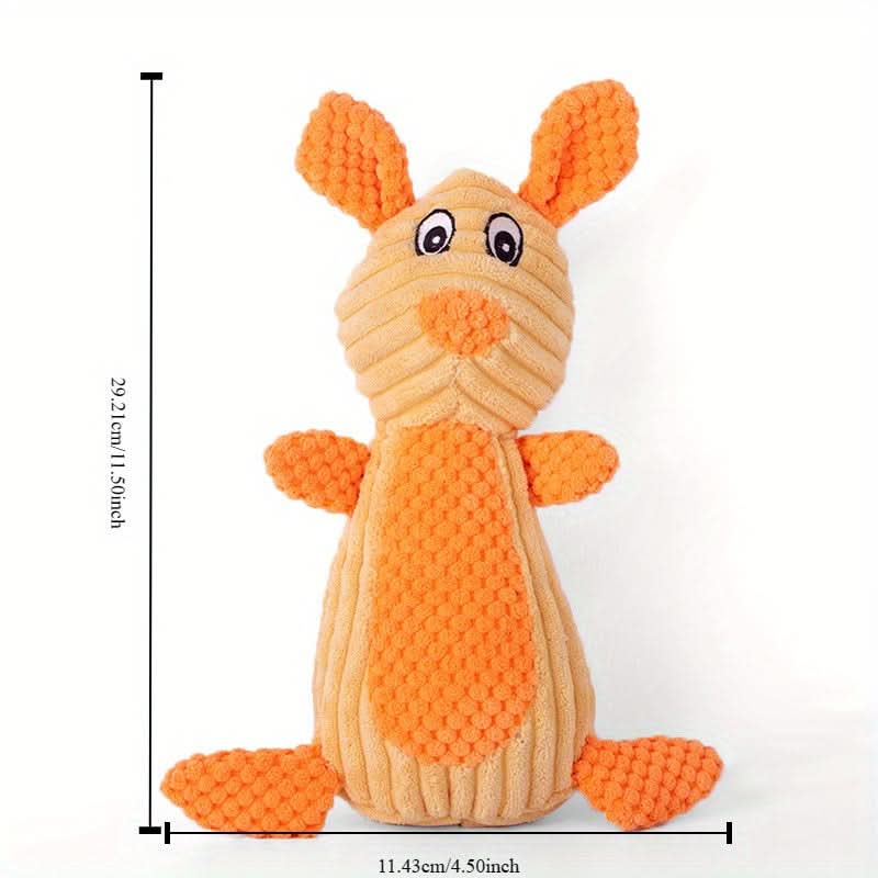 1 Pc Durable Squeaky Plush Dog Toy – Soft Cartoon Animal Shapes for All Breeds