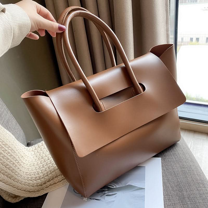 Chic Vintage-Inspired Large Tote Handbag