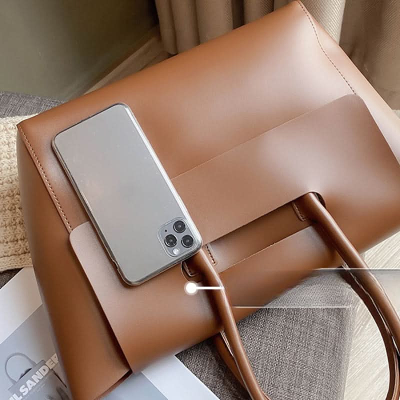 Chic Vintage-Inspired Large Tote Handbag
